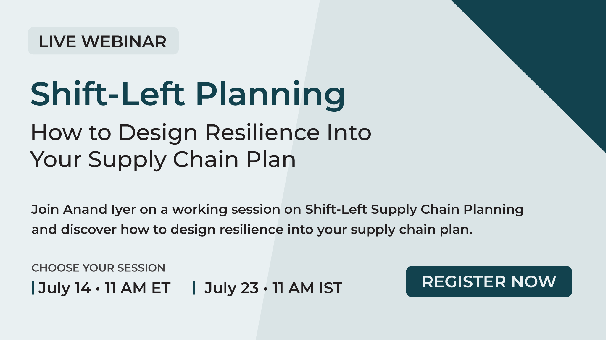 Shift-Left Planning Webinar